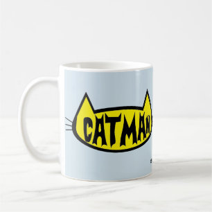 TAZA DE CAFÉ LOGO RETRO "CATMAN" PARA HOMBRES AMANTES DE LOS GA