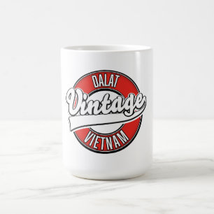 Taza De Café Logo retro de Dalat Vietnam