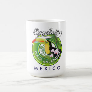 Taza De Café Logo retro de Playa Balandra México