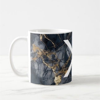 Taza De Café Logo XRP 'X' Indigo Marble Mug