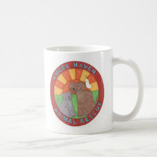 Taza De Café Logotipo animal del rescate del asilo del ángel