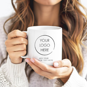 Taza De Café Logotipo básico personalizado, negocio o marketing