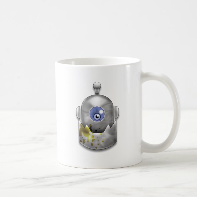 Taza De Café Logotipo codicioso del robot (Derecha)