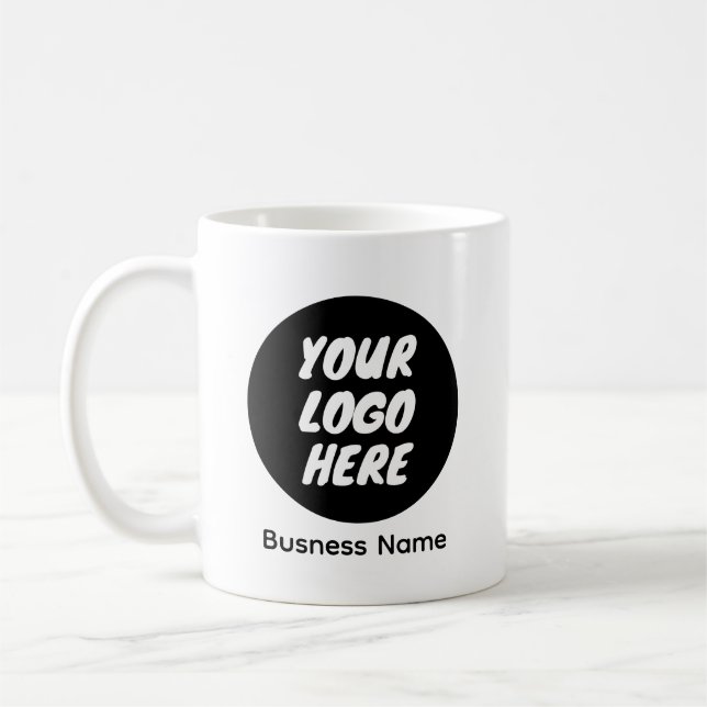 Taza De Café Logotipo comercial del personalizado y nombre del  (Izquierda)