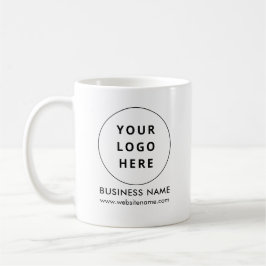Taza De Café Logotipo comercial moderno y blanco personalizado 