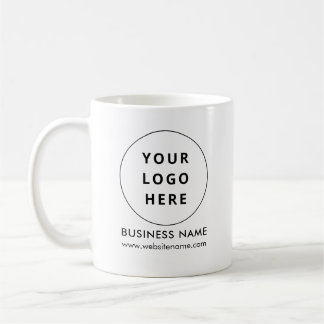 Taza De Café Logotipo comercial moderno y blanco personalizado