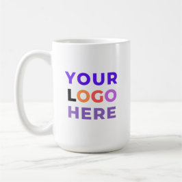 Taza De Café Logotipo Comercial Personalizado en una Marca Blan