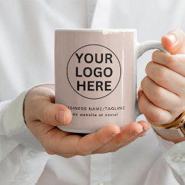 Taza De Café Logotipo comercial sencillo y promoción de texto R