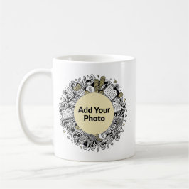 Taza De Café Logotipo corporativo personalizado Doodle de finan