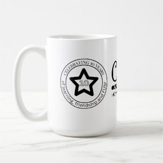 Taza De Café logotipo de 10 años