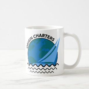 Taza De Café Logotipo de barco de vela de "Origin Charters" / e