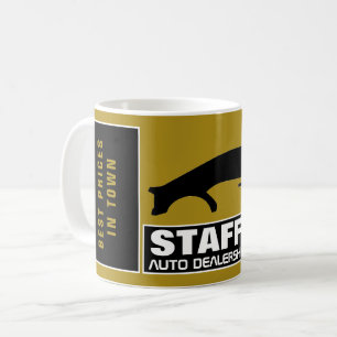 Taza De Café Logotipo de coche, publicidad de autodistribución