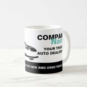 Taza De Café Logotipo de coche rápido, publicidad del concesion