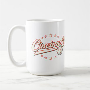 Taza De Café Logotipo de cosecha del béisbol de Cincinnati - De