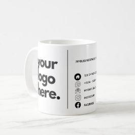 Taza De Café Logotipo de diseño de tarjeta de visita corporativ