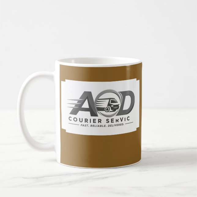 Taza De Café Logotipo de empresa marrón (Izquierda)