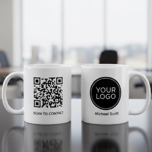 Taza De Café Logotipo de empresa personalizado y nombre de empl