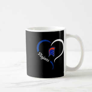 Taza De Café Logotipo de James Island Charter Trojans Medio Cor
