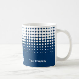Taza De Café Logotipo de la compañía Código QR Medio Tono Azul