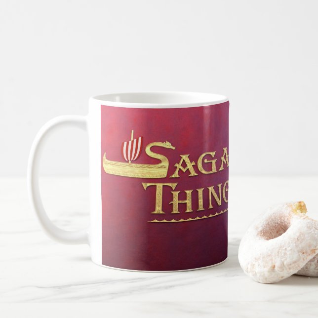 Taza De Café Logotipo de la cosa de la saga (Con donut)