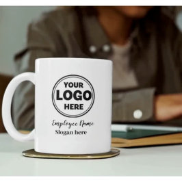 Taza De Café Logotipo de la empresa de eslogan nombre de dedo d