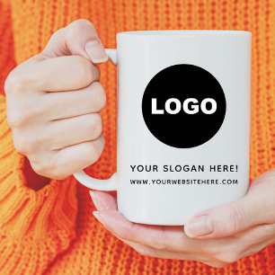 Taza De Café Logotipo de la empresa Eslogan Promocional