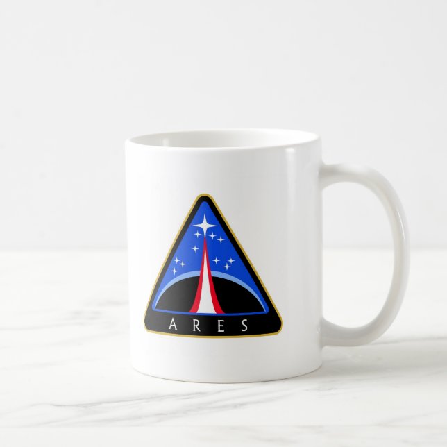 Taza De Café Logotipo de la NASA Ares Rocket (Derecha)