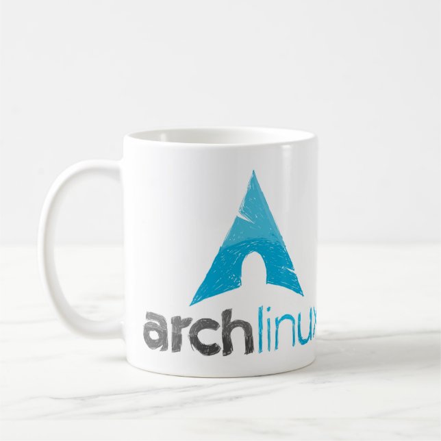 Taza De Café Logotipo de Linux del arco (Izquierda)