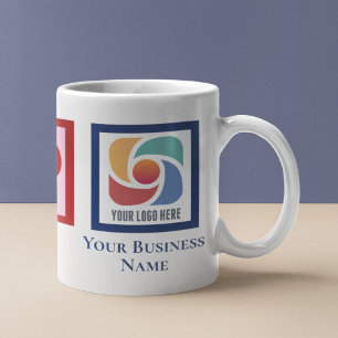 Taza De Café Logotipo de negocio de Peace Love Personalizado