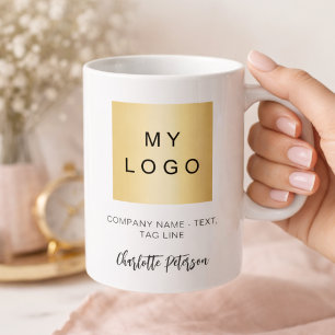 Taza De Café logotipo de negocio marca personalizada nombre de 