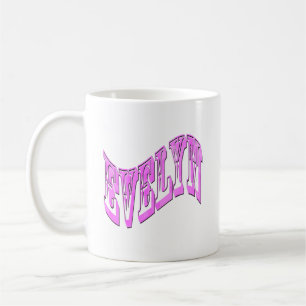 Taza De Café Logotipo de nombre Evelyn,