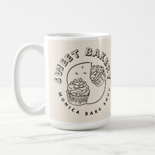 Taza De Café Logotipo de panadería dulce vintage