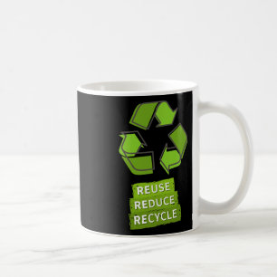 Taza De Café Logotipo de reciclado de vintage Tierra Día de la 