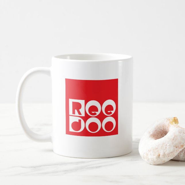 Taza De Café Logotipo de ReeDoo (Con donut)