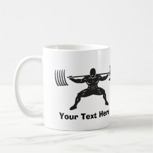 Taza De Café Logotipo del asiento Power "POWLIFTING" - Personal
