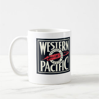 Taza De Café Logotipo del Ferrocarril Vintage del Pacífico Occi