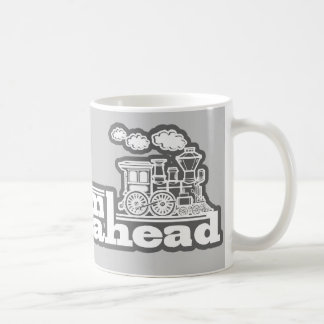 Taza De Café Logotipo del logo del tren de vapor gris "completa
