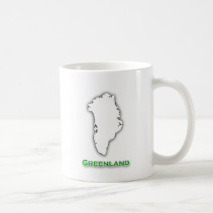 Taza De Café Logotipo del mapa de Groenlandia