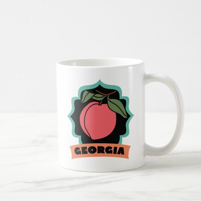 Taza De Café Logotipo del melocotón de Georgia (Derecha)