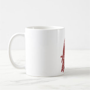 Taza De Café logotipo del pájaro Cruzbeak Rojo de Montaña Rocos
