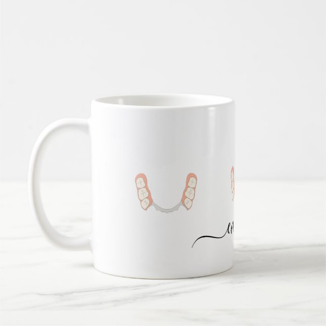 Taza De Café Logotipo Dentist Tooth (Izquierda)