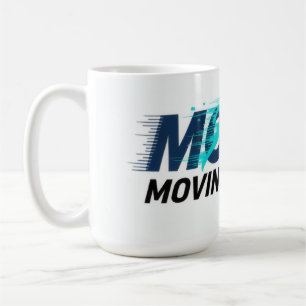 Taza De Café Logotipo dinámico con silueta de corredor y texto