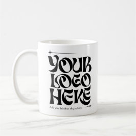 Taza De Café Logotipo Empresarial Estrellas Groovy Personalizad