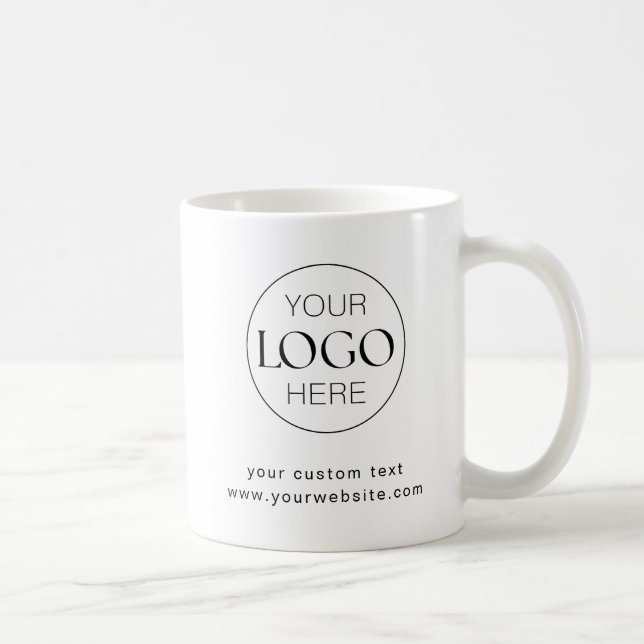 Taza De Café Logotipo Empresarial Personalizado (Derecha)
