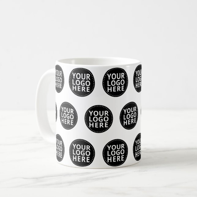 Taza De Café Logotipo empresarial personalizado (Anverso izquierdo)