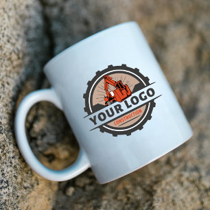 Taza De Café Logotipo Empresarial Personalizado de Dos Tonos