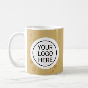 Taza De Café Logotipo Empresarial Personalizado en Oro
