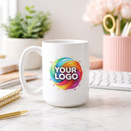 Taza De Café Logotipo Empresarial Personalizado Moderno de Gran