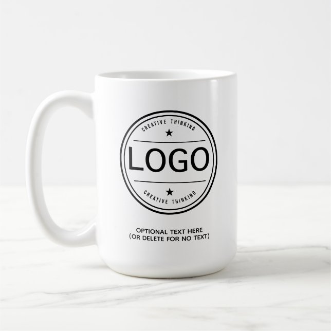 Taza De Café Logotipo empresarial personalizado simple (Izquierda)