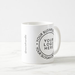 Taza De Café Logotipo Empresarial Redondo Moderno Promocional